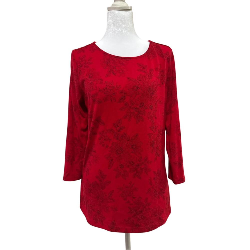 Liz Claiborne floral top women’s size medium